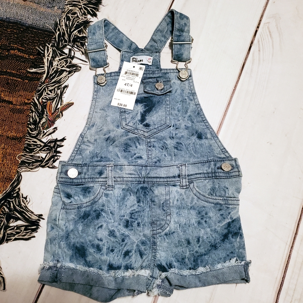 Epic Threads Jean Shortalls 4T NWT